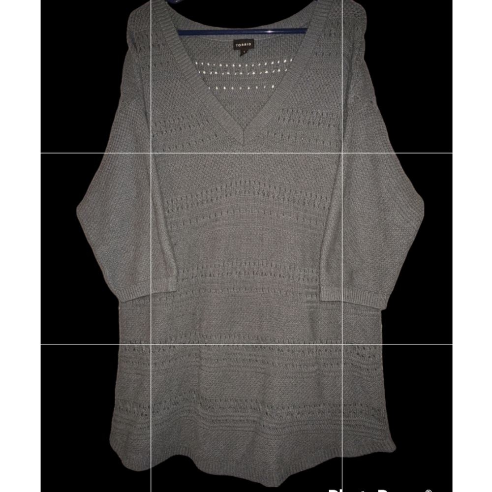 Torrid S-2 Knit Gray/blue sweater
